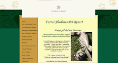 Desktop Screenshot of forestshadowspetresort.com